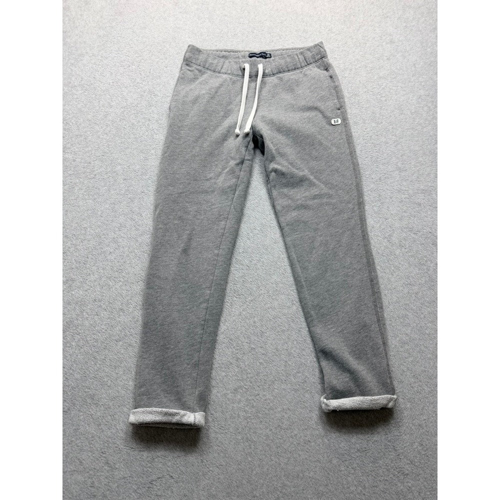 Abercrombie & Fitch Womens Gray Fleece Sweatpants Drawstring Joggers Size XS